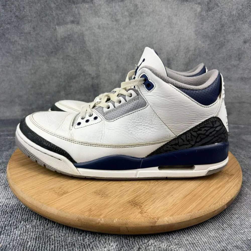Jordan Air Jordan 3 Retro Midnight Navy Shoes Mens Size 10 Sneakers CT8532-140